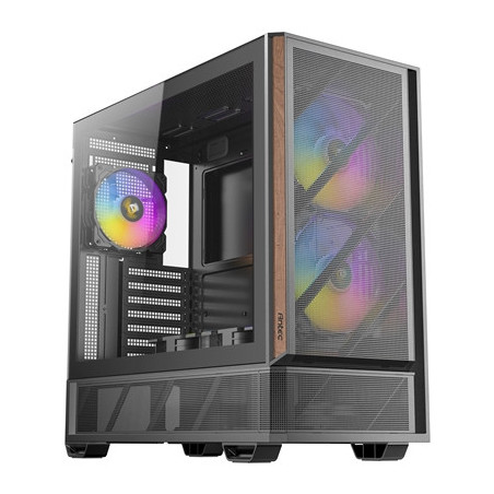 Antec P30 ARGB Mid-Tower Gaming Case  High-Airflow Design  Tempered Glass Side Panel  USB-C 10 Gb/s  Pre-Installed ARGB Fans (Bl
