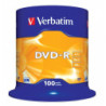 Verbatim DVD-R 16X 100 Pack Spindle 4.7GB Matt Silver