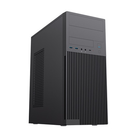 CiT Academy Mid-Tower Office PC Case With USB Type C and 80mm Rear Black Fan and 500W Power Supply Included