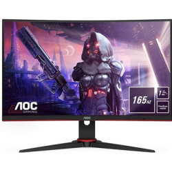 AOC C24G2AE/BK 24 Inch Curved Full HD VA Monitor  165Hz  1ms  DisplayPort  HDMI  VGA  Speakers  AMD FreeSync  VESA
