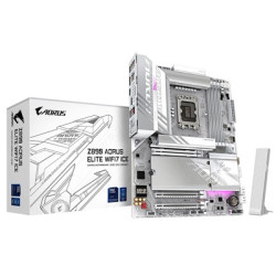 Gigabyte Z890 AORUS ELITE WIFI7 ICE Intel 1851 Socket Motherboard  ATX  4x DDR5 Slots  4x M.2 Sockets  Fitted I/O Shield  2.5GbE