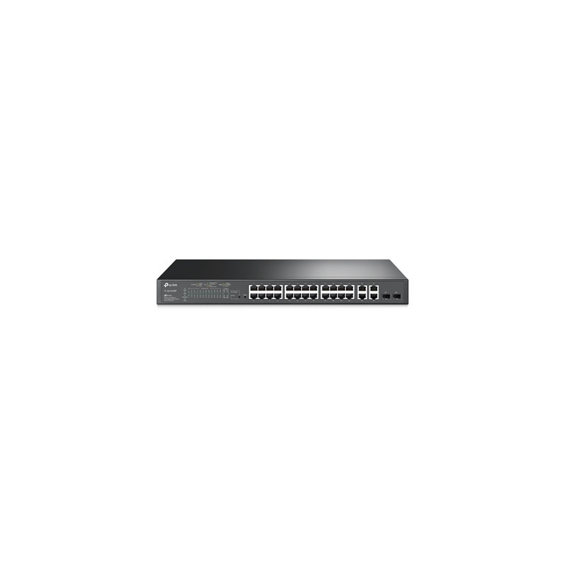 TP-Link TL-SL2428P 24-Port Metal 10/100Mbps + 4-Port Gigabit Smart Switch with 24-Port PoE+ (250W)