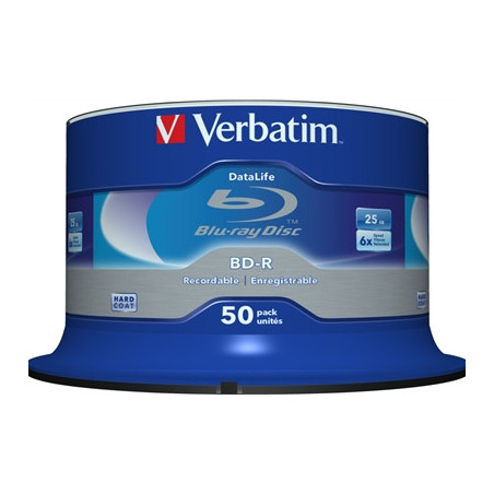 Verbatim BD-R SL Datalife 25GB 6X 50 Pack Spindle No ID