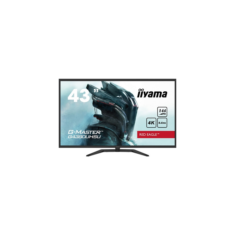 iiyama G-Master G4380UHSU-B1 Red Eagle 43 Inch 4K Gaming Monitor  Black  VA panel  144hz  0.4ms  FreeSync  HDMI  DisplayPort  US