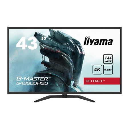 iiyama G-Master G4380UHSU-B1 Red Eagle 43 Inch 4K Gaming Monitor  Black  VA panel  144hz  0.4ms  FreeSync  HDMI  DisplayPort  US