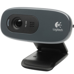 Logitech C270 HD Webcam  HD 720p/30fps  Widescreen HD Video Calling  HD Light Correction  Noise-Reducing Mic  For Skype  FaceTim