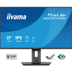 iiyama PROLITE XB2797HSN-B1 27 inch IPS Monitor  Full HD  1ms  HDMI  DisplayPort  Freesync  100Hz  Speakers  Black  Internal PSU