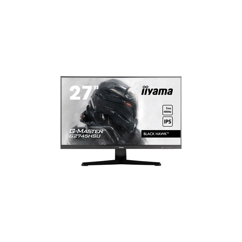 iiyama G-MASTER G2745HSU-B1 27 inch IPS Monitor  Full HD  1ms  HDMI  DisplayPort  USB Hub  Freesync  100Hz  Speakers  Black  Int