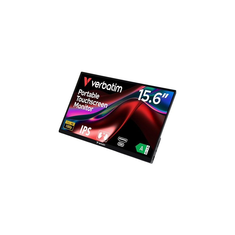 Verbatim Portable 15.6“ FHD Touch Monitor ALU  1920 x 1080 Resolution  60Hz