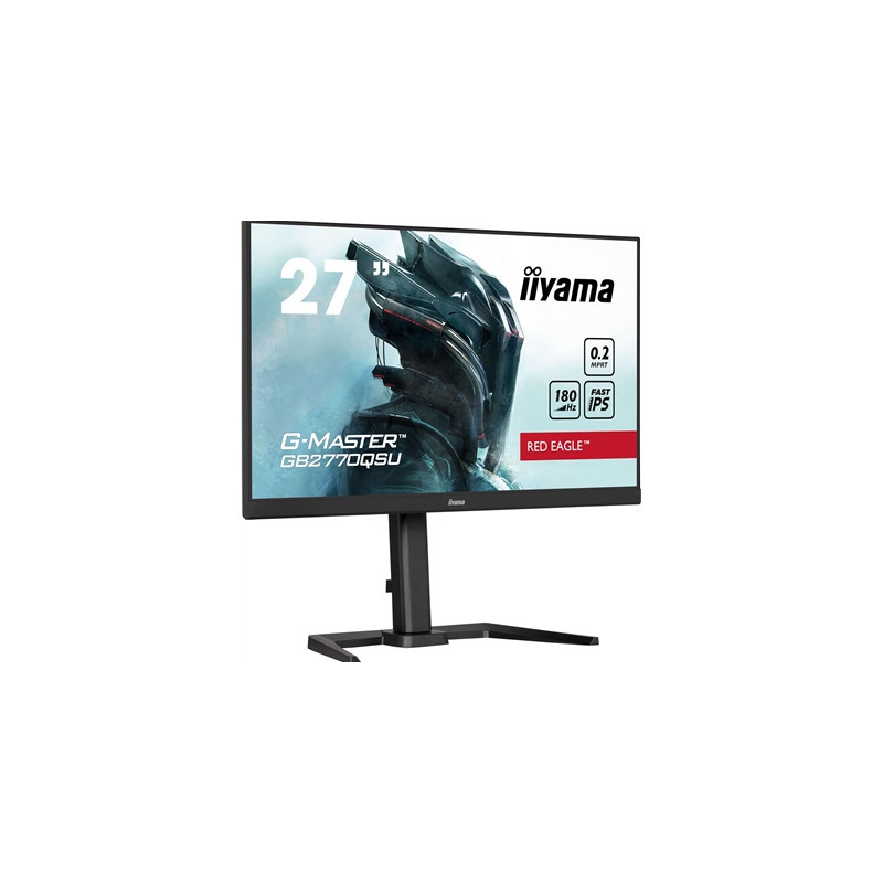 iiyama G-Master GB2770QSU-B6 Red Eagle 27 Inch Gaming Monitor  Black  WQHD  IPS  180Hz  0.2ms  FreeSync  HDMI  Display Port  USB