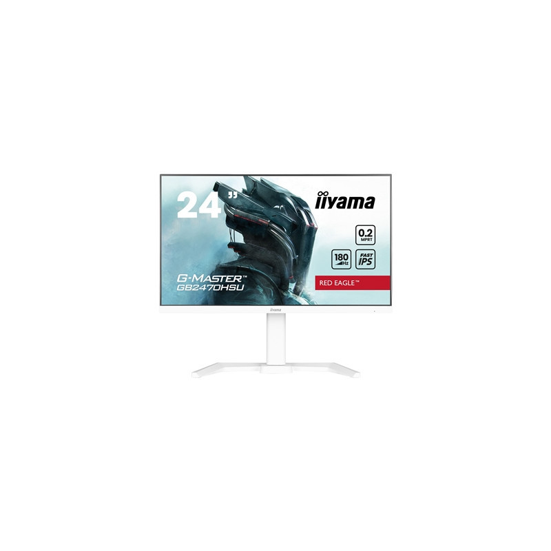 iiyama G-MASTER GB2470HSU-W6 Red Eagle 23.8 inch IPS Monitor  Full HD  0.2ms  HDMI  DisplayPort  USB Hub  Freesync  180Hz  Speak