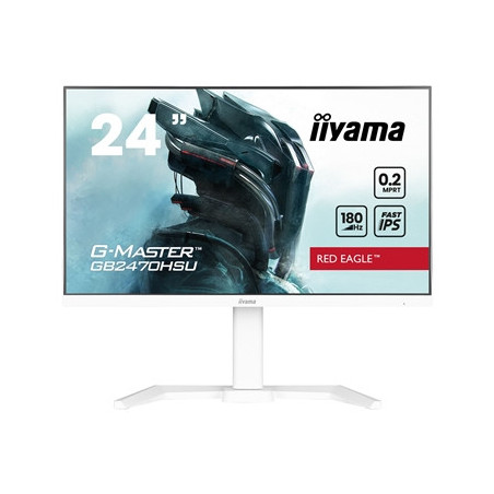 iiyama G-MASTER GB2470HSU-W6 Red Eagle 23.8 inch IPS Monitor  Full HD  0.2ms  HDMI  DisplayPort  USB Hub  Freesync  180Hz  Speak