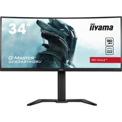 iiyama G-MASTER Red Eagle GCB3481WQSU-B1 34 inch Ultra-Wide Curved Monitor  3440 x 1440  0.3ms  HDMI  DisplayPort  USB Hub  Free