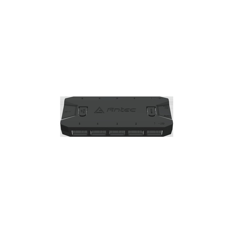Antec ARGB & Fan Controller - 5 PWM Fan Ports  5 ARGB LED Ports  SATA Power  Compact Design  2-Year Warranty