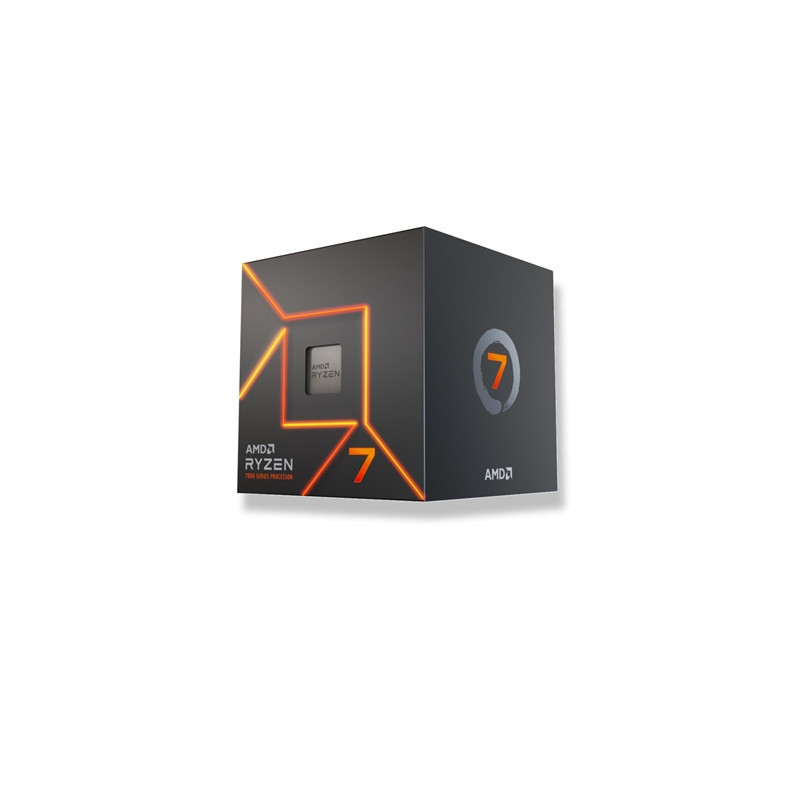 AMD Ryzen 7 7700 with Radeon Graphics  8 Core Processor  16 Threads  3.8GHz up to 5.3GHz Boost  40MB Cache  65W  Wraith Prism LE
