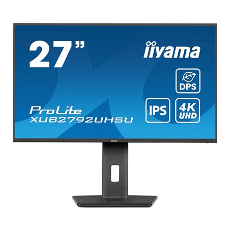 iiyama Prolite XUB2792UHSU-B6 27 inch IPS Monitor  4K  4ms  HDMI  DisplayPort  USB Hub  60Hz  Speakers  Black  Internal PSU  VES