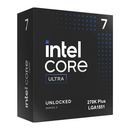 Intel Core Ultra 7 processor 270K Plus  24 Cores  24 Threads  3.2GHz up to 5.5GHz  LGA 1851 Socket 36MB Cache  125W  Maximum Tur