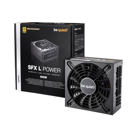 Be Quiet! 500W be quiet! SFX-L  Full Modular  80PLUS Gold  Single Rail  41.7A  120mm Fan  SFX PSU w/ ATX Bracke