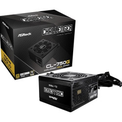 ASRock CL-750G 750W ATX Power Supply Unit  80 PLUS GOLD Certified  120mm Golf-Blade Fan  High Efficiency PSU