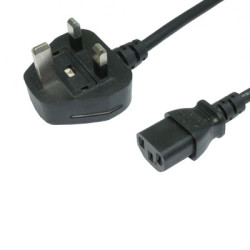 UK Mains to IEC C13 Kettle 1.8m White OEM Power Cable