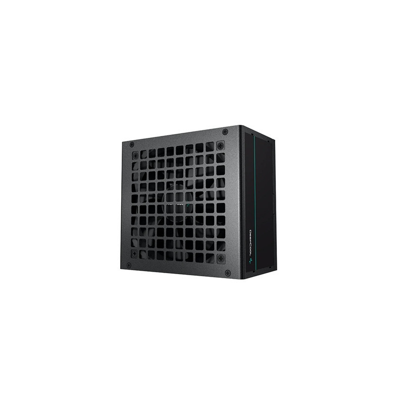 DeepCool PF600 600W PSU  120mm Silent Hydraulic Bearing Fan  80 PLUS White  Non Modular  UK Plug  Flat Black Cables  Efficient &
