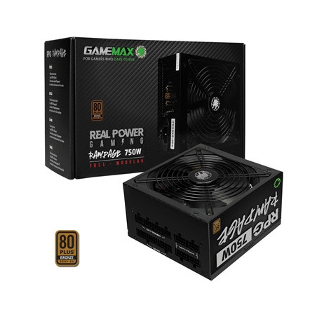 Gamemax RPG Rampage 750W Fully Modular 80 Plus Bronze PSU With 140mm FDB Fan