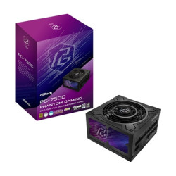 ASRock Phantom Gaming PG-750G 750W ATX Power Supply Unit  80 Plus Gold Certified  120mm Silent Cooling Fan  High Efficiency PSU