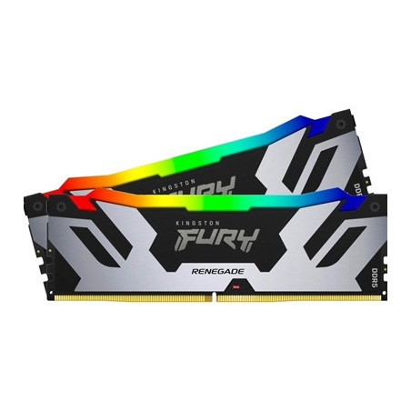 Kingston FURY Renegade KF572C38RSAK2-48 48GB (2x 24GB) DIMM System Memory  7200MHz  DDR5  CL38  Silver  RGB  Intel XMP