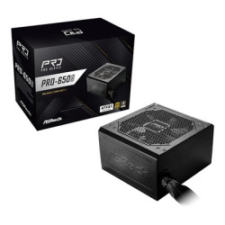 ASRock PRO-650G 650W ATX Power Supply Unit  80 Plus Gold Certified  120mm Silent Cooling Fan  High Efficiency PSU