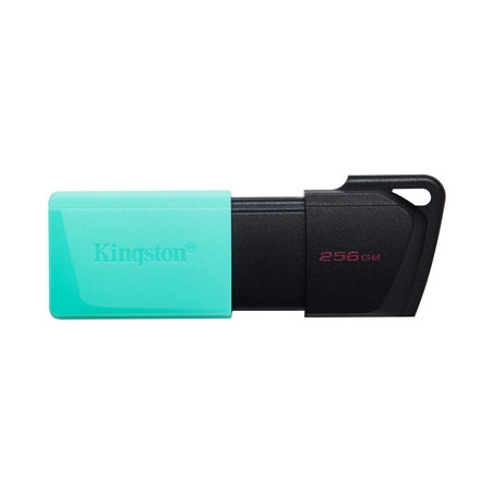 Kingston DataTraveler ExodiaM DTXM/256GB USB Flash Drive  256GB  USB 3.2  Turquoise / Black  Moving Cap Design