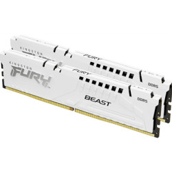 Kingston FURY Beast KF564C32BWEK2-64 64GB (2x 32GB) DIMM System Memory  6400MHz  DDR5  CL32  White  Intel XMP  AMD EXPO