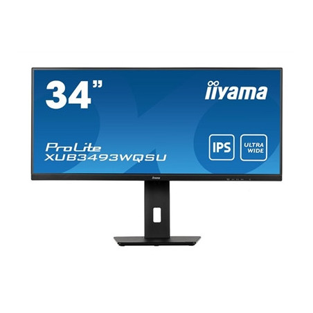 iiyama Prolite XUB3493WQSU-B5 34 inch IPS Monitor  Ultra Wide UWQHD  PIP  Freesync  4ms  HDMI  DisplayPort  USB-Hub  75Hz  Speak