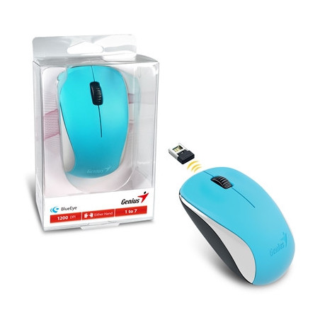 Genius NX-7000 Wireless Mouse  2.4 GHz with USB Pico Receiver  Adjustable DPI levels up to 1200 DPI  3 Button with Scroll Wheel 