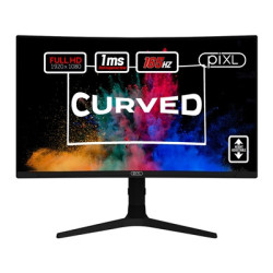 piXL CM27C7 27 Inch Curved Monitor  165Hz  1ms  Frameless  Freesync / G-Sync  Full HD  HDMI  Display Port  USB  Black with RGB L
