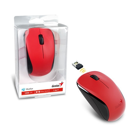Genius NX-7000 Wireless Mouse  2.4 GHz with USB Pico Receiver  Adjustable DPI levels up to 1200 DPI  3 Button with Scroll Wheel 