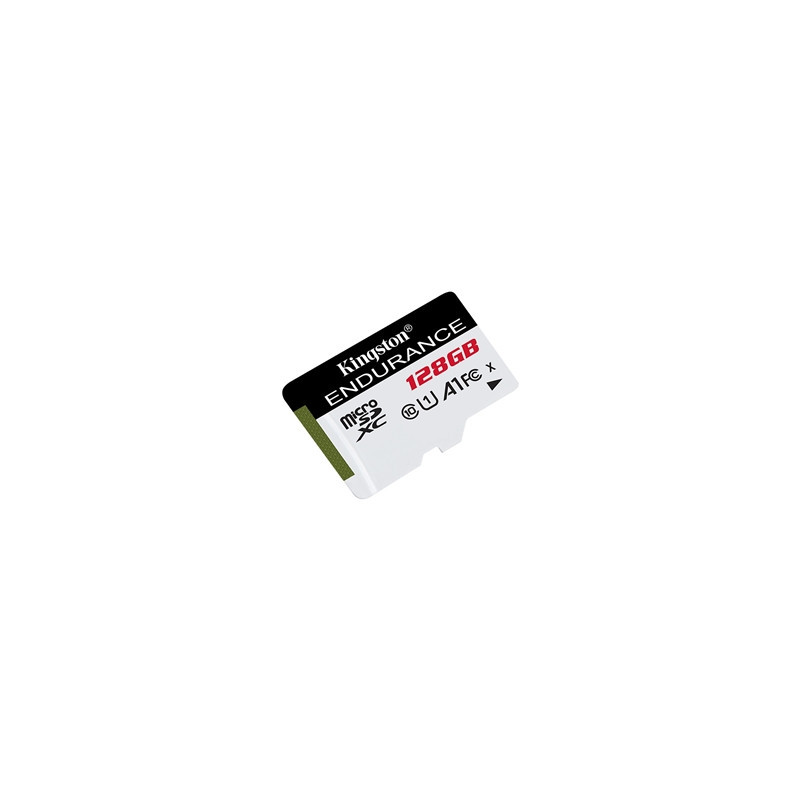 Kingston SDCE/128GB High Endurance micro SD Flash Memory Card  128GB  Class 10  A1  UHS-I U1  Retail Packed
