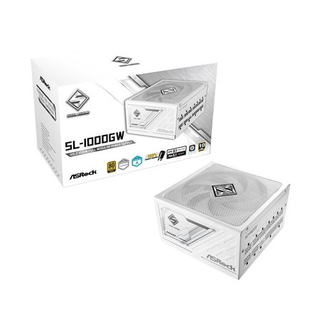 ASRock Steel Legend SL-1000G 1000W ATX Power Supply Unit  80 Plus Gold Certified  120mm Silent Cooling Fan  High Efficiency PSU