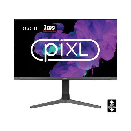 piXL CM27G7 27 Inch Frameless QHD IPS Monitor  100Hz  1ms  Freesync  G-Sync  HDMI  Display Port  USB  Black with RGB Lighting  V