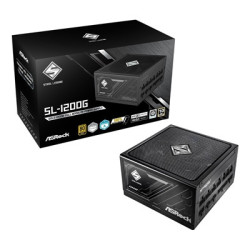 ASRock SL-1200G 1200W ATX Power Supply Unit  80 PLUS GOLD Certified  135mm Striped Axial FDB Fan  High Efficiency PSU