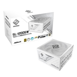 ASRock SL-1200GW 1200W ATX Power Supply Unit  80 PLUS GOLD Certified  135mm Striped Axial FDB Fan  High Efficiency PSU