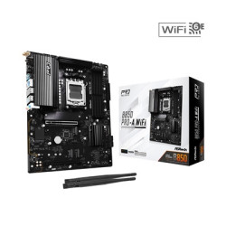 ASRock B850 Pro-A WiFi AMD AM5 Socket Motherboard  ATX  4x DDR5 Slots  4x M.2 Sockets  3x USB-C Port  2.5GbE LAN  Wi-Fi 6E  1x H