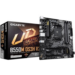 Gigabyte B550M DS3H R2 AMD AM4 Socket Motherboard  Micro-ATX  4x DDR4 Slots  2x M.2 Sockets  GbE LAN  1x DisplayPort / 1x HDMI P
