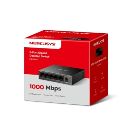 Mercusys MS105GS 5 Port Gigabit Ethernet Network Switch Steel Case