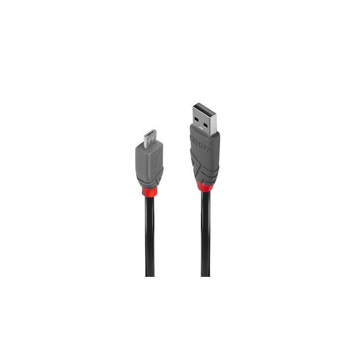 Lindy 36731 0.5m USB 2.0 Type A to Micro-B Cable  Anthra Line