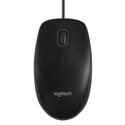 Logitech B100 Wired USB Mouse  3-Buttons  1000dpi and Optical Tracking  Ambidextrous Design for PC  Mac and Laptop  Black
