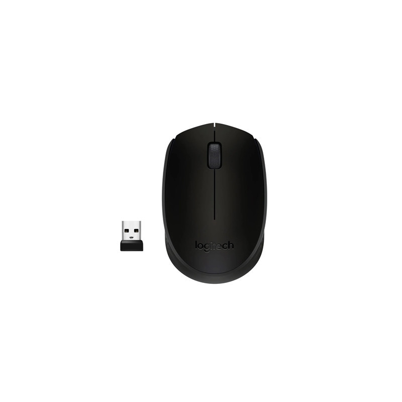 Logitech Wireless Mouse M171  Compact Ambidextrous Curve Design  12-Month Battery  2.4 GHz wireless connection  Black