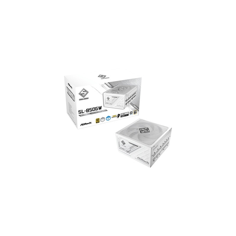 ASRock Steel Legend SL-850G 850W ATX Power Supply Unit  80 Plus Gold Certified  120mm Silent Cooling Fan  High Efficiency PSU