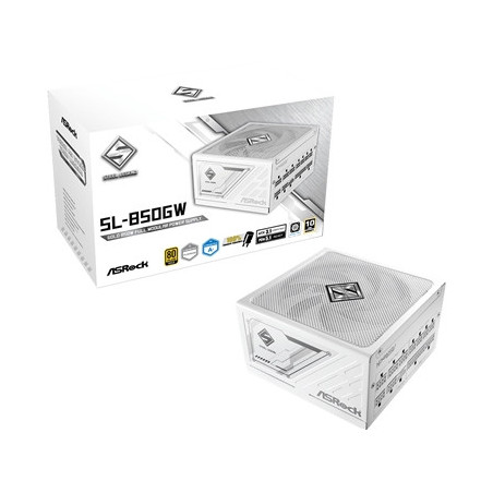 ASRock Steel Legend SL-850G 850W ATX Power Supply Unit  80 Plus Gold Certified  120mm Silent Cooling Fan  High Efficiency PSU