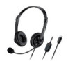 Genius HS-230U Headset with Mic  USB-C Connection  Plug and Play  Adjustable Headband and microphone with In-line Volume Control