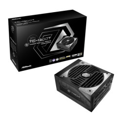 ASRock TC-1300T 1300W ATX  Power Supply Unit  80 PLUS TITANIUM Certified. 135mm Striped Axial FDB Fan  High Efficiency PSU